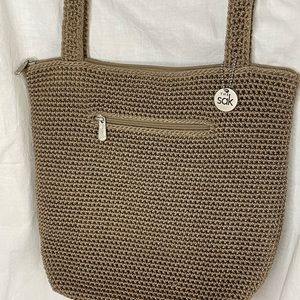 - 👜The SAK crochet large shoulder bag. Cognac color.👜